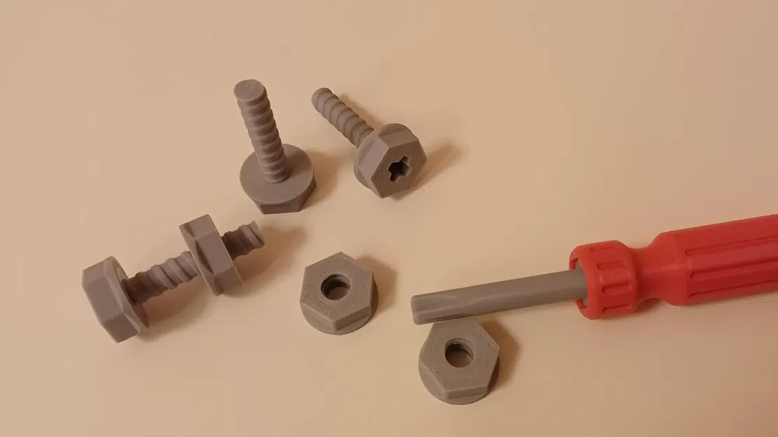 Bộ đồ chơi xây dựng ốc vít và bu lông cho trẻ em - Image 3