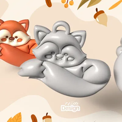 Móc khóa hình con cáo dễ thương