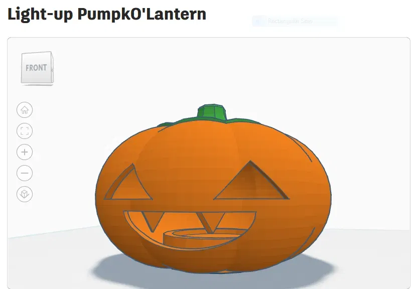 Đèn bí ngô dễ thương có răng nanh - Image 1