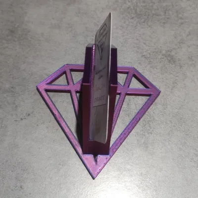 Giá đỡ danh thiếp hình kim cương với chân oval