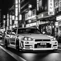 R34 GTR vào ban đêm tại Tokyo với Hueforge - Thumbnail 1
