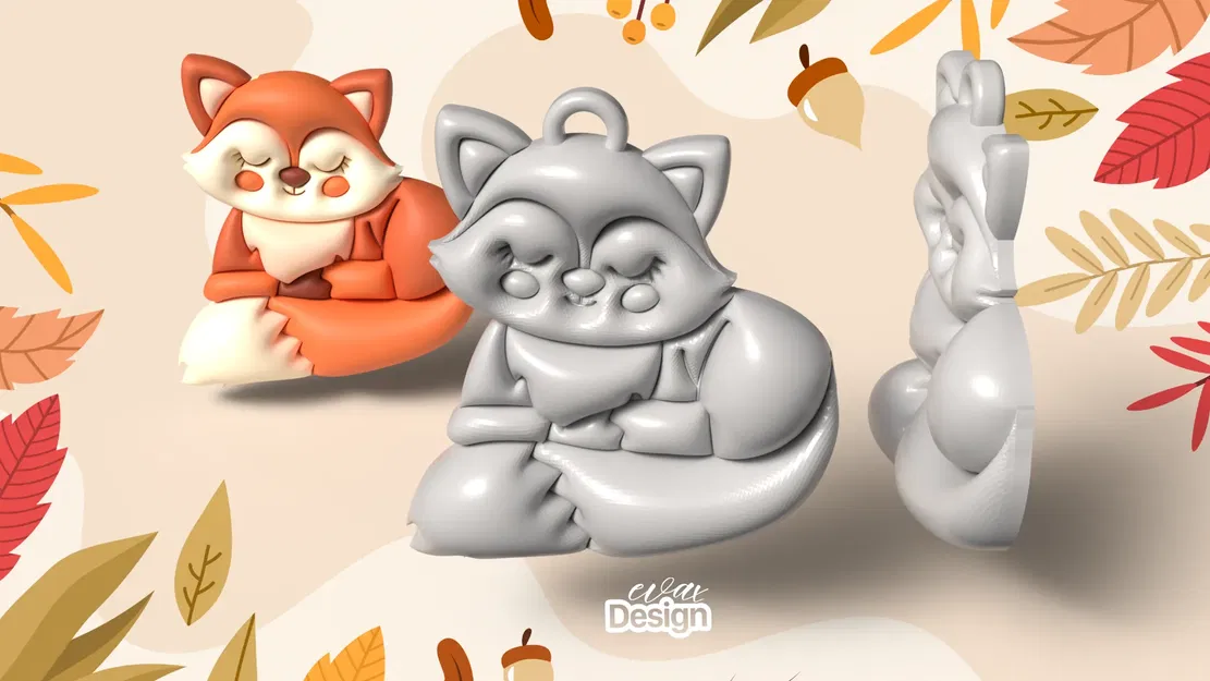 Móc khóa hình con cáo 5 - Image 1