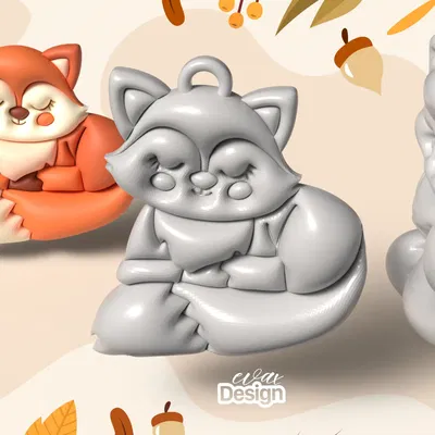 Móc khóa hình con cáo 5