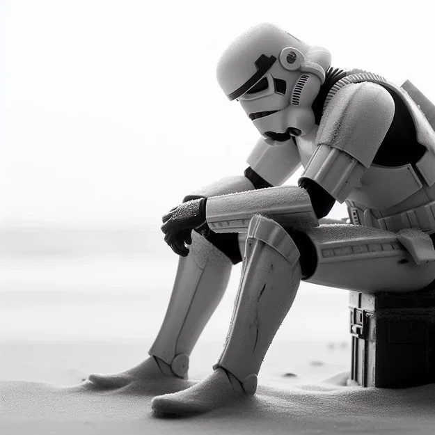 Nhân vật Storm Trooper buồn bã phong cách Hueforge - Image 1