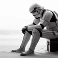 Nhân vật Storm Trooper buồn bã phong cách Hueforge - Thumbnail 1