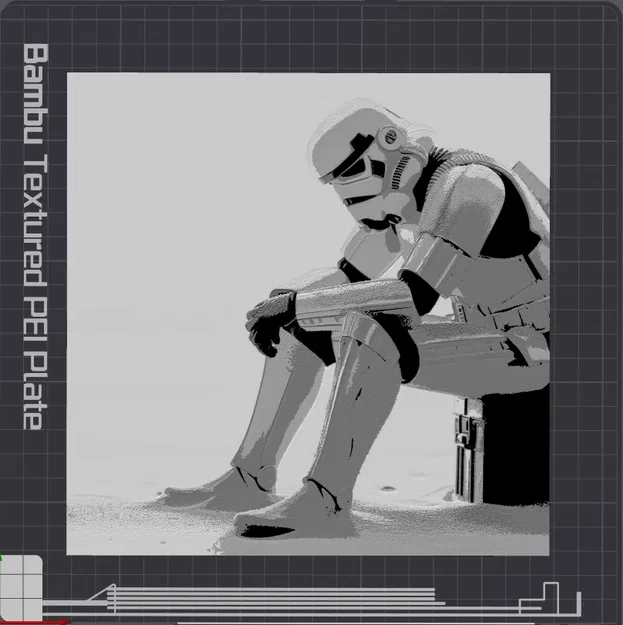 Nhân vật Storm Trooper buồn bã phong cách Hueforge - Image 2