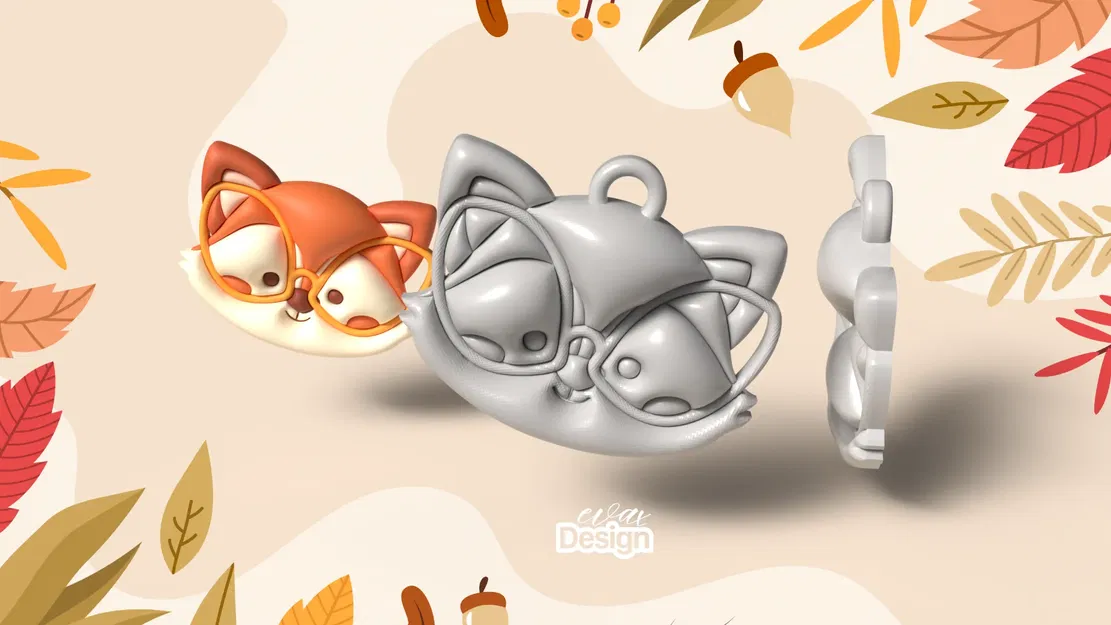 Móc khóa hình con cáo 4 - Image 1