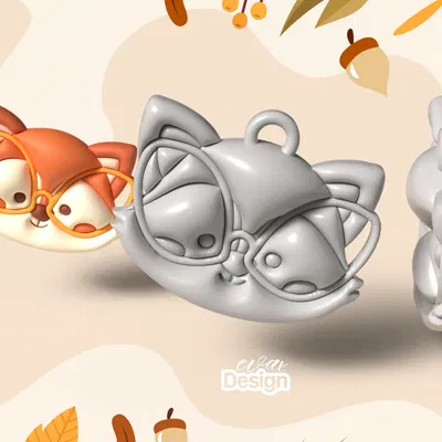 Móc khóa hình con cáo 4