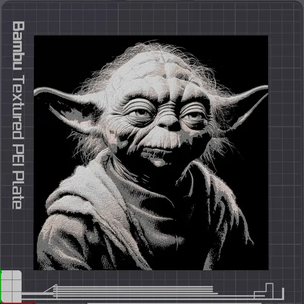 Chân dung Yoda trong công nghệ Hueforge - Image 2