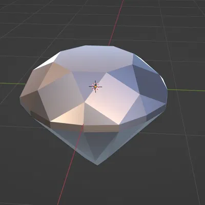Mô hình kim cương tiêu chuẩn thiết kế trong Blender