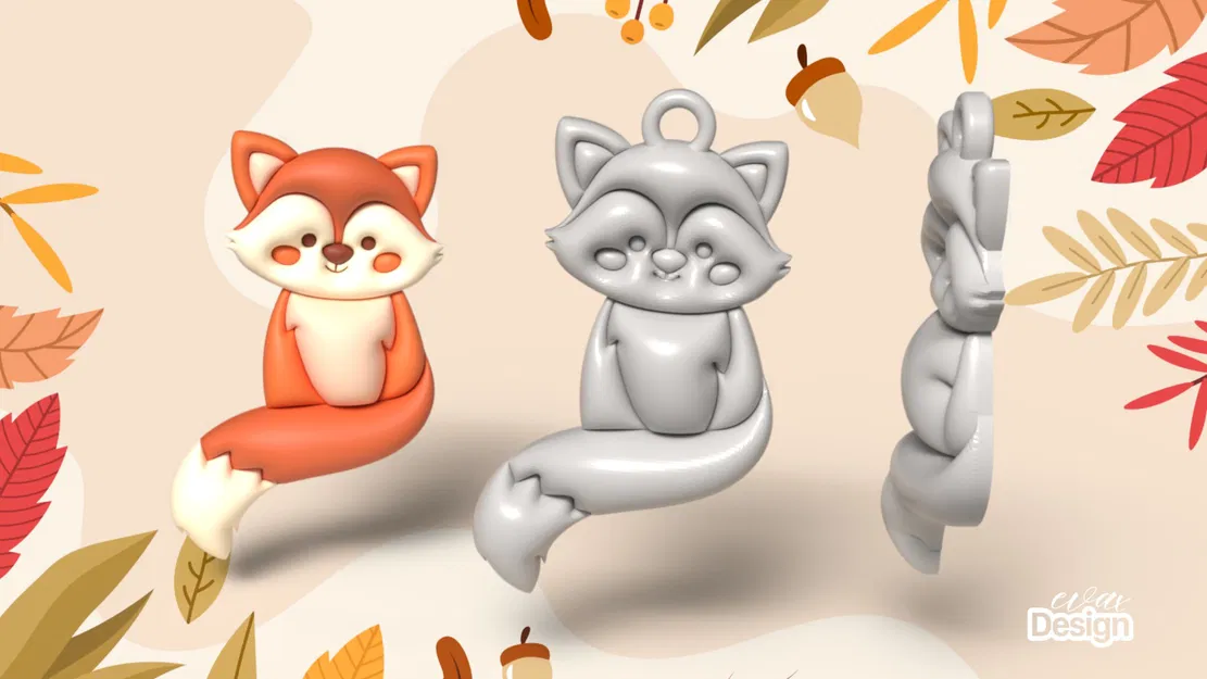 Chìa khóa hình con cáo dễ thương - Image 1