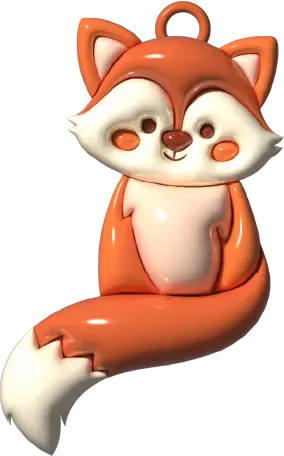 Chìa khóa hình con cáo dễ thương - Image 2