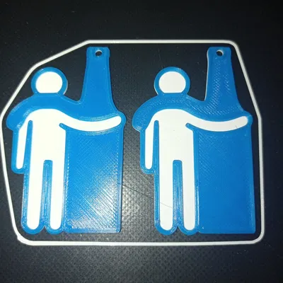 Móc khóa hoặc bông tai bạn bè mãi mãi