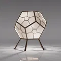 Đèn Dodecahedron với thiết kế hình học và kỹ thuật Kumiko - Thumbnail 3