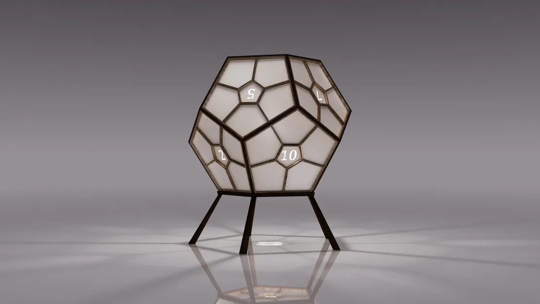 Đèn Dodecahedron với thiết kế hình học và kỹ thuật Kumiko - Image 4