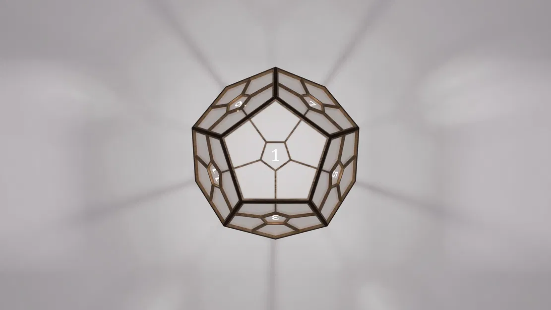 Đèn Dodecahedron với thiết kế hình học và kỹ thuật Kumiko - Image 8