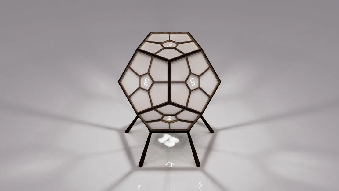 Đèn Dodecahedron với thiết kế hình học và kỹ thuật Kumiko - Image 10