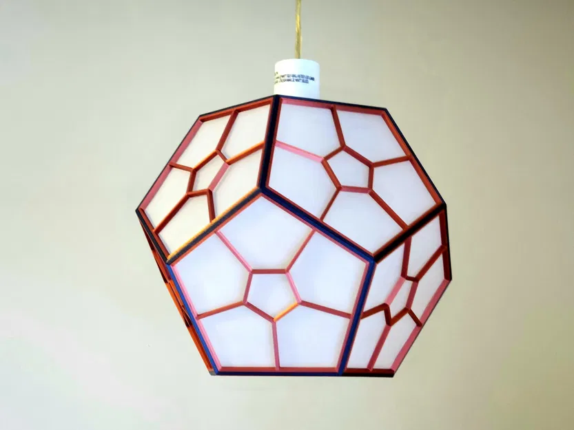 Đèn Dodecahedron với thiết kế hình học và kỹ thuật Kumiko - Image 11