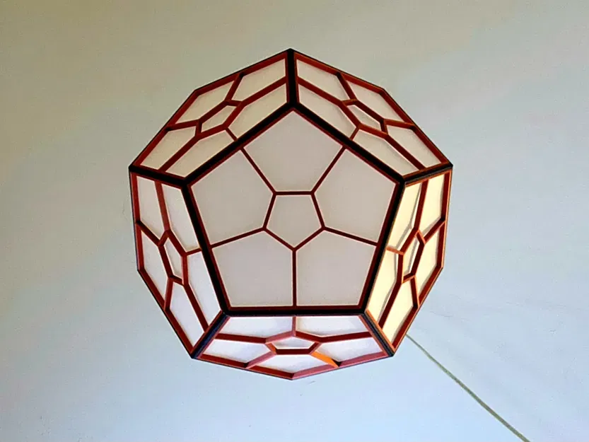 Đèn Dodecahedron với thiết kế hình học và kỹ thuật Kumiko - Image 17