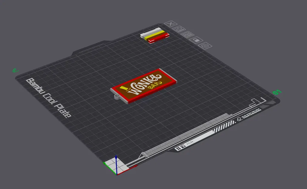 Móc khóa thanh sô cô la Wonka thiết kế trong TinkerCAD - Image 2