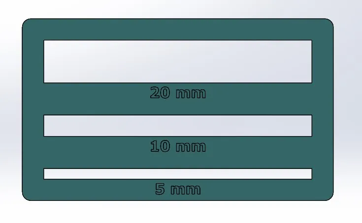 Mẫu kiểm tra độ dày thư 5/10/20mm - Image 1