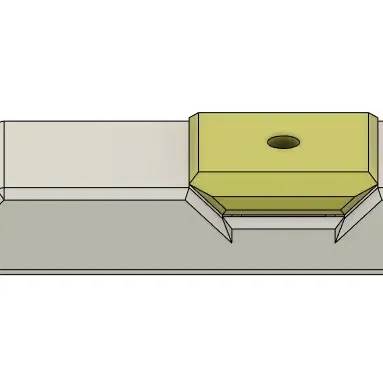 Giá đỡ giấy nhám 20mm x 60mm với vít M3