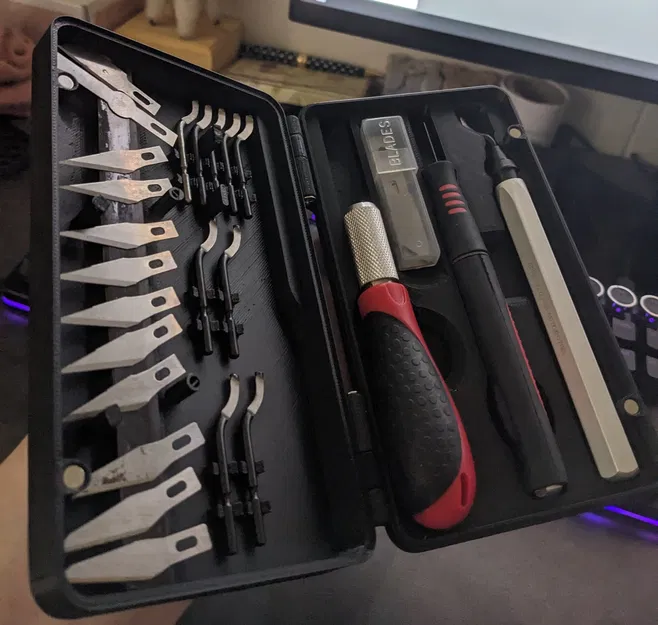 Hộp đựng dao cắt và dụng cụ làm sạch với khóa từ tính - Image 1