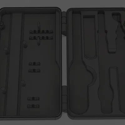 Hộp đựng dao cắt và dụng cụ làm sạch với khóa từ tính