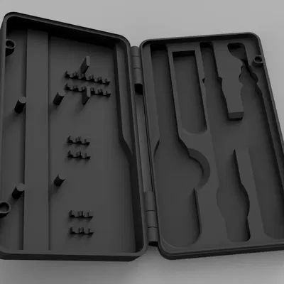 Hộp đựng dao cắt và dụng cụ làm sạch với khóa từ tính