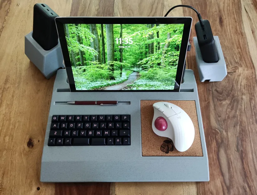 Vỏ bàn phím QAZooie tích hợp giá đỡ máy tính bảng và bàn di ... - Image 5