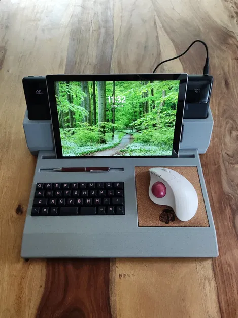 Vỏ bàn phím QAZooie tích hợp giá đỡ máy tính bảng và bàn di ... - Image 7