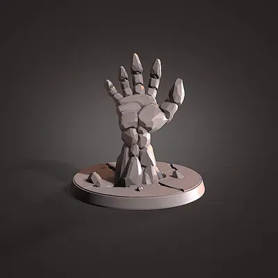 Bàn tay đá chi tiết cho mô hình bàn chơi