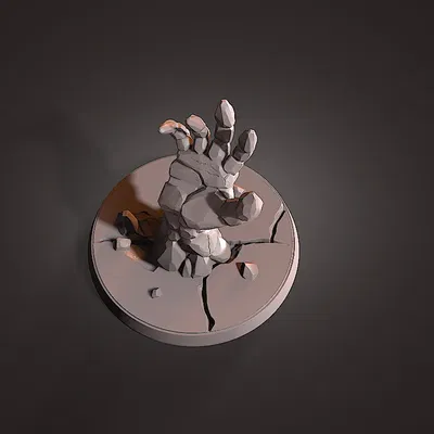 Bàn tay đá chi tiết cho mô hình bàn chơi