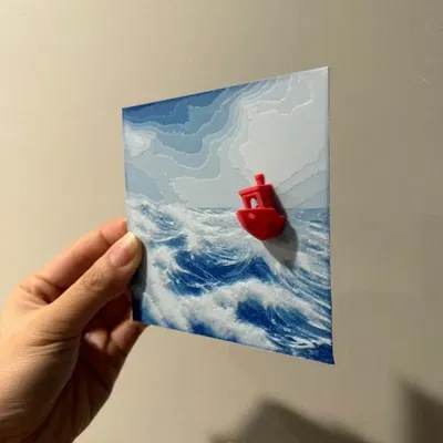 Benchy trong bão với hiệu ứng pop-art