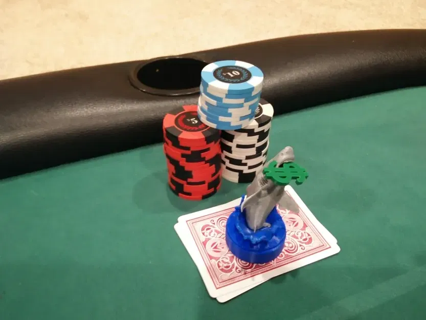 Nắp bảo vệ bài poker hình cá mập trắng nhảy lên - Image 3