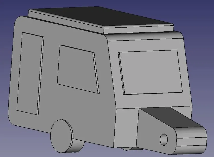 Móc khóa mô hình xe caravan cắm trại - Image 1