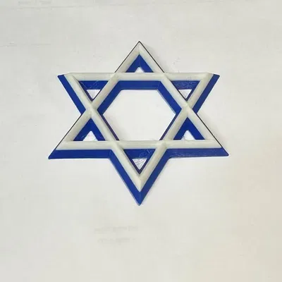 Ngôi sao của David với biểu tượng lá cờ Israel