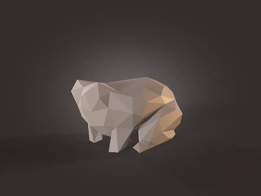 Ếch dễ thương phong cách low poly - Image 1