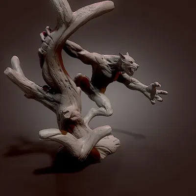 Nhân vật người sói với lông và không có lông