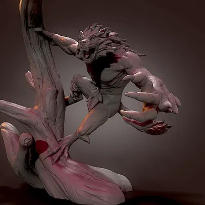 Nhân vật người sói với lông và không có lông