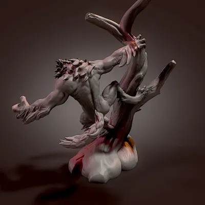 Nhân vật người sói với lông và không có lông