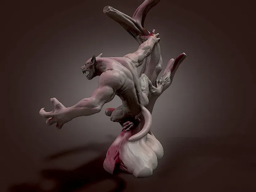 Nhân vật người sói với lông và không có lông - Image 6