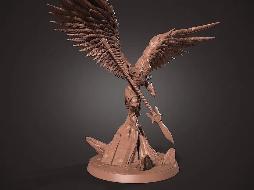 Chiến binh có cánh với giáo bay trên không - Image 8