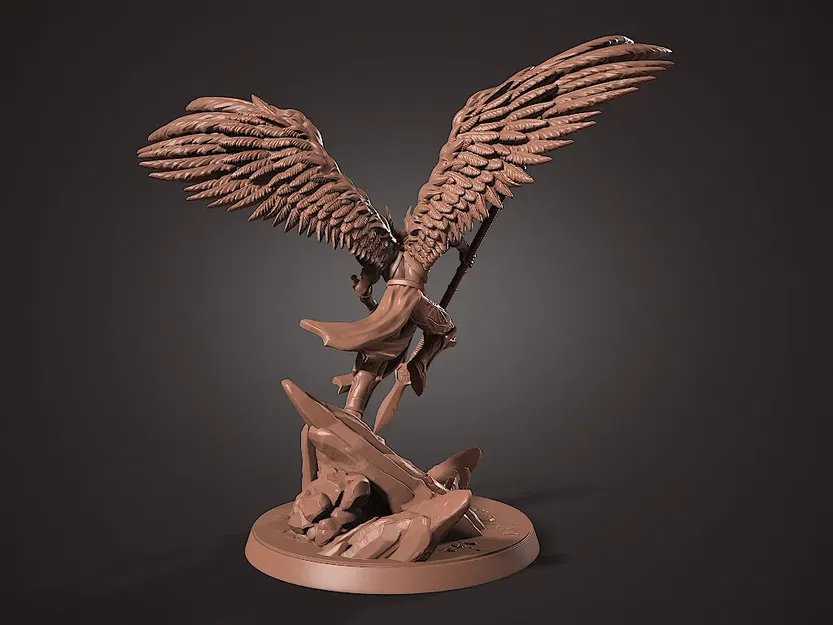 Chiến binh có cánh với giáo bay trên không - Image 9