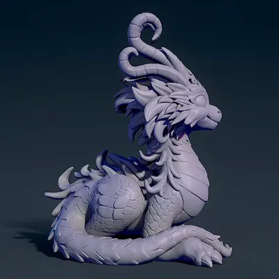 Rồng dễ thương 1 cho mô hình in 3D