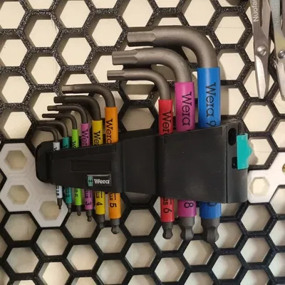 Giá đỡ tường lưu trữ dạng tổ ong cho chìa khóa Allen Wera Hex...