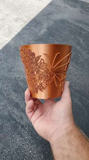 Chậu hoa nổi hình bướm in 3D cao 100mm - Image 1