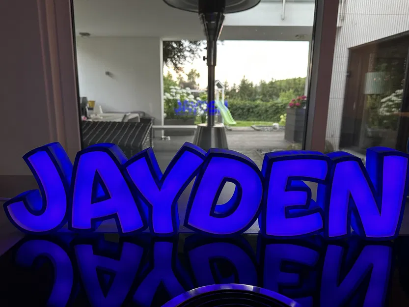 Đèn LED tên "JAYDEN" cho trẻ em trong phòng ngủ - Image 1