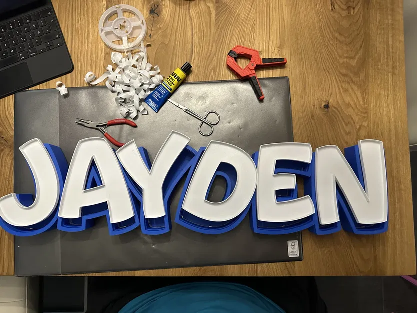 Đèn LED tên "JAYDEN" cho trẻ em trong phòng ngủ - Image 3