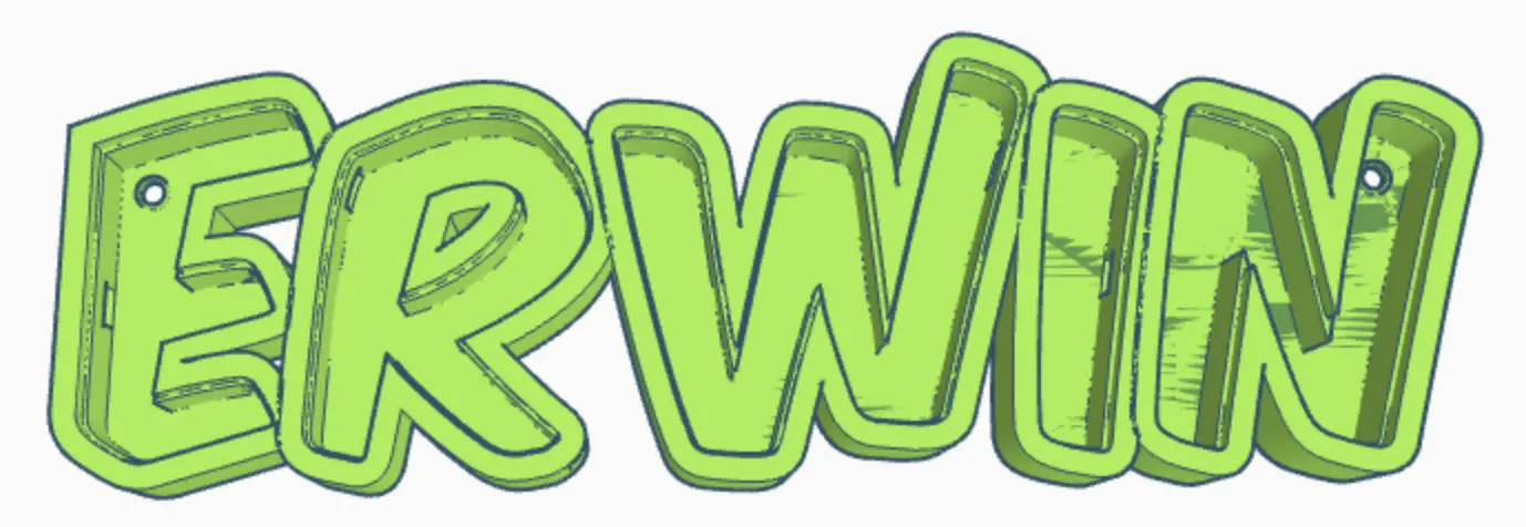 Đèn LED tên "ERWIN" cho trẻ em - Image 1